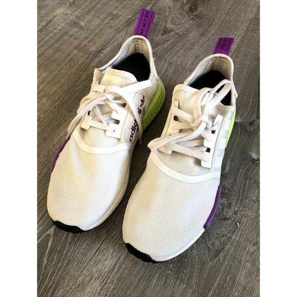 Adidas NMD R1 Chalk White Semi Solar Yellow Mens Authentic Size 9 main image 7